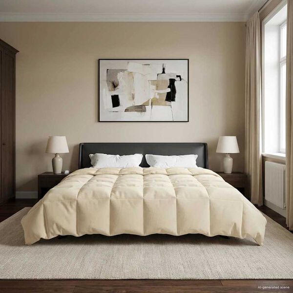 vidaXL Vetrar s&aelig;ng S&iacute;&eth;la&eth; Rj&oacute;malitur 200 x 220 cm M&iacute;kr&oacute;f&iacute;ber