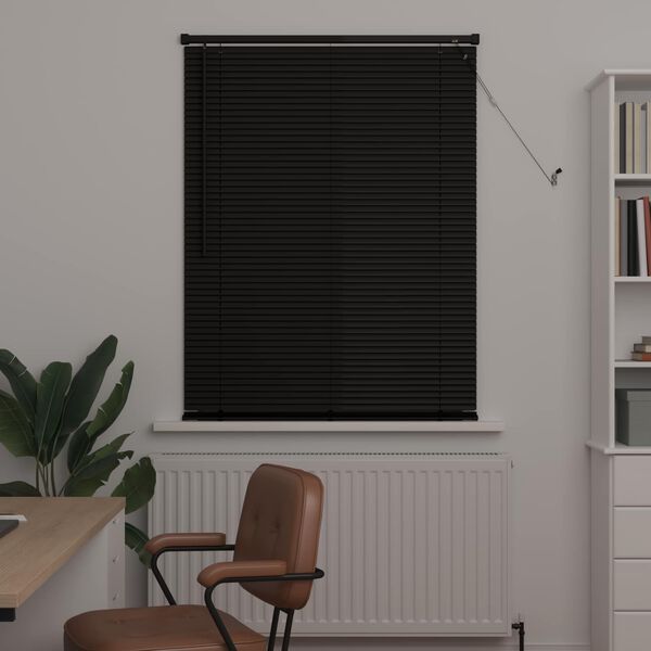 vidaXL Venes&iacute;skur blindur Svart 150 x 80 cm PVC