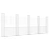 vidaXL U-laga Grj&oacute;tkassi me&eth; 5 St&oacute;lpum J&aacute;rn 500x20x200 cm