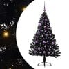 vidaXL Gervi fyrirfram l&yacute;stum j&oacute;latr&eacute; me&eth; 150 LED Svartur 150 cm PVC