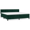vidaXL H&oacute;lfa&eth; Springr&uacute;m me&eth; D&yacute;nu D&ouml;kkgr&aelig;nt 200x200 cm Flauel