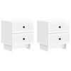 vidaXL Noat&ouml;flu sk&aacute;pur 2 pcs H&aacute;glansandi hv&iacute;tur 43 x 34,5 x 47,5 cm