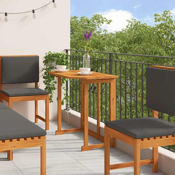 vidaXL Garð Bistro Set 6 pcs Brúnn Gegnheill akasíuviður