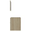 804776 vidaXL 2 Piece Bathroom Furniture Set Sonoma Oak Chipboard