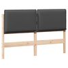 vidaXL B&oacute;lstru&eth; r&uacute;mgafl N&aacute;tt&uacute;ruleg og d&ouml;kk gr&aacute; 150 cm Solid furuhikk