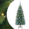vidaXL Gervi j&oacute;latr&eacute; me&eth; 150 LED me&eth; standi Gr&aelig;nn 120 cm PE og PVC