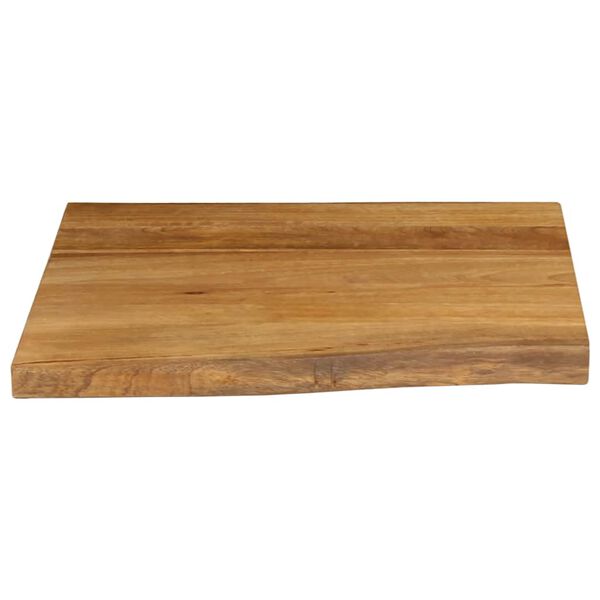 vidaXL borðplata 40x40x2,5 cm Live Edge Solid Wood Mangó