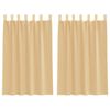 vidaXL Voile Gard&iacute;nur me&eth; lykkjum 2 stk Sand 140x175 cm