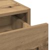 vidaXL Fötuborð með skúffu Brúnn 60 x 40 x 70 cm Samsettur viður