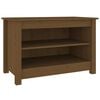 vidaXL Sk&oacute;bekkur Hunangsbr&uacute;nn 70x38x45,5 cm Gegnheil Fura