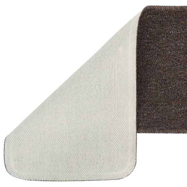 vidaXL Stamar Þrepamottur 15 stk. 60x25 cm Brúnar Rétthyrndar