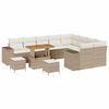 vidaXL Gar&eth;s&oacute;fa sett me&eth; p&uacute;&eth;i 12 pcs Drapplita&eth;ur p&oacute;l&yacute;rattan