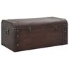 vidaXL Fj&aacute;rsj&oacute;&eth;skista me&eth; L&aacute;sum D&ouml;kkbr&uacute;n 79,5x39,5x39,5 cm Krossvi&eth;ur
