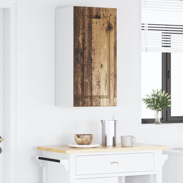 vidaXL Eldh&uacute;s sk&aacute;pur Gamalt timbur 40 x 31 x 80 cm Samsettur vi&eth;ur