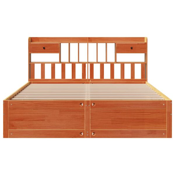 vidaXL R&uacute;mgrind me&eth; B&oacute;kahillu &aacute;n D&yacute;nu 200x200 cm Vaxbr&uacute;n Gegnheil Fura