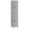 vidaXL H&aacute;r Sk&aacute;pur Gr&aacute;r Sonoma 34,5x34x180 cm Samsettur Vi&eth;ur