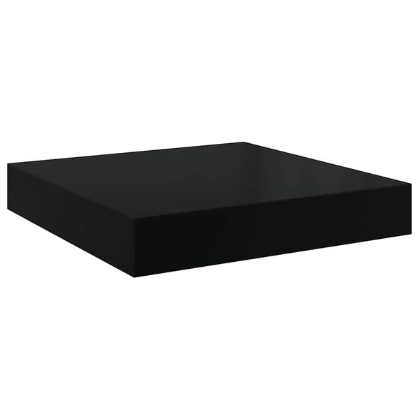vidaXL Floating Wall Shelf High Gloss Black 23x23,5x3,8 cm MDF