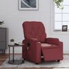 vidaXL Rafknúinn Nuddhægindastóll Vínrautt Gervileður
