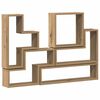 vidaXL Vegghylla Vegghengt me&eth; geymslu Artisan Eik 96 x 12 x 64 cm