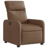 vidaXL Electric Recliner st&oacute;ll Br&uacute;nt efni