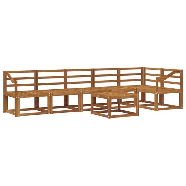 vidaXL &Uacute;ti s&oacute;fasett 7 pcs N&aacute;tt&uacute;rulegur Hrein akas&iacute;utr&eacute;