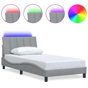 vidaXL R&uacute;mgrind &aacute;n D&yacute;nu Hanko Lj&oacute;sgr&aacute; 100x200 cm Efni