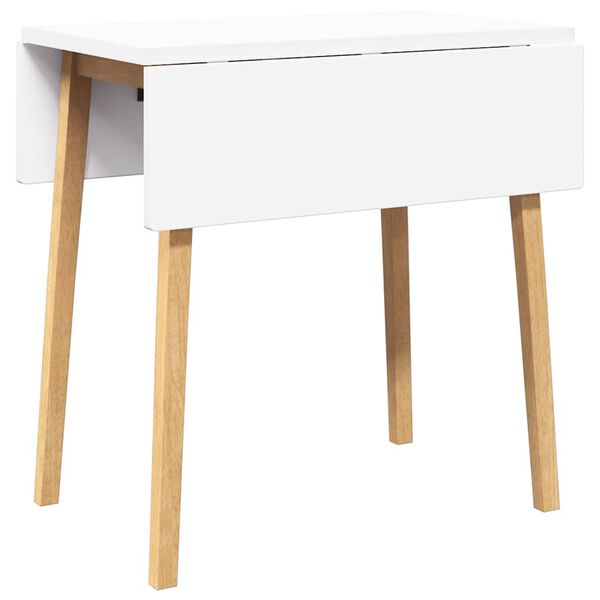 vidaXL borðstofuborð Náttúrulegt gegnheilt viðargúmmí