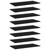 805333 vidaXL Bookshelf Boards 8 pcs Black 80x40x1,5 cm Chipboard