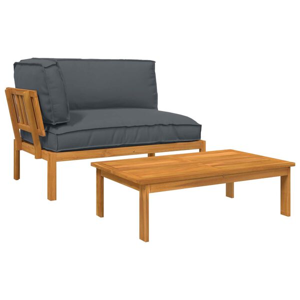 vidaXL S&oacute;fasett me&eth; p&uacute;&eth;i Einlita 2 pcs Antras&iacute;t Hrein akas&iacute;utr&eacute;