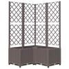 vidaXL Gr&oacute;&eth;urkassi me&eth; Rimlagrind Br&uacute;nn 80x80x136 cm PP