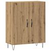 vidaXL Skenkur Handverks eik 69,5x34x90 cm Samsettur Vi&eth;ur