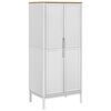 vidaXL Fatask&aacute;pur &bdquo;FLORO&ldquo; Hv&iacute;tur 77x53x171 cm Gegnheil Fura
