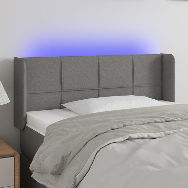 vidaXL LED H&ouml;f&eth;agafl D&ouml;kkgr&aacute;tt 83x16x78/88 cm Efni