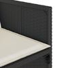 vidaXL 5 Hluta Gar&eth;bor&eth;stofusett me&eth; Sessum Svart P&oacute;l&yacute;rattan