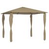 vidaXL Gar&eth;tjald me&eth; Hli&eth;arveggjast&oacute;lpum 3x3x2,6 m M&oacute;gr&aacute;tt 160 g/m&sup2;