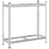 vidaXL 2ja laga dekkjahilla Silfur 110x40x109 cm St&aacute;l