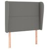 vidaXL H&ouml;f&eth;agafl me&eth; Eyrum 83x23x118/128 cm D&ouml;kkgr&aacute;tt Efni