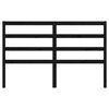 vidaXL Höfðagafl fyrir Rúm Svartur 126x4x100 cm Gegnheil Fura