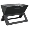 vidaXL &Uacute;ti grill Svartur 46 x 31 x 31 cm St&aacute;l