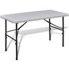 Samanleggjanlegt Gar&eth;bor&eth; 122 cm HDPE Hv&iacute;tt