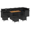 vidaXL Gar&eth;s&oacute;fa sett 10 pcs Svartur p&oacute;l&yacute;rattan