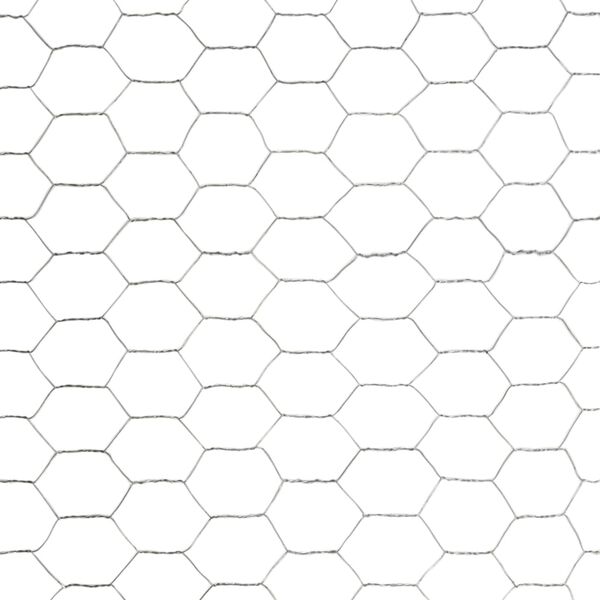 vidaXL Vírgirðing fyrir Hænsni Sínkhúðað Stál 25x1,2 m Silfur