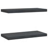 vidaXL Vegghillur 2 stk. 50x23,5 cm Svart Ry&eth;fr&iacute;tt St&aacute;l