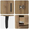 vidaXL Vi&eth;beinteyfla Artisan Eik 69,5 x 34 x 90 cm Virka&eth; tr&eacute; og j&aacute;rn