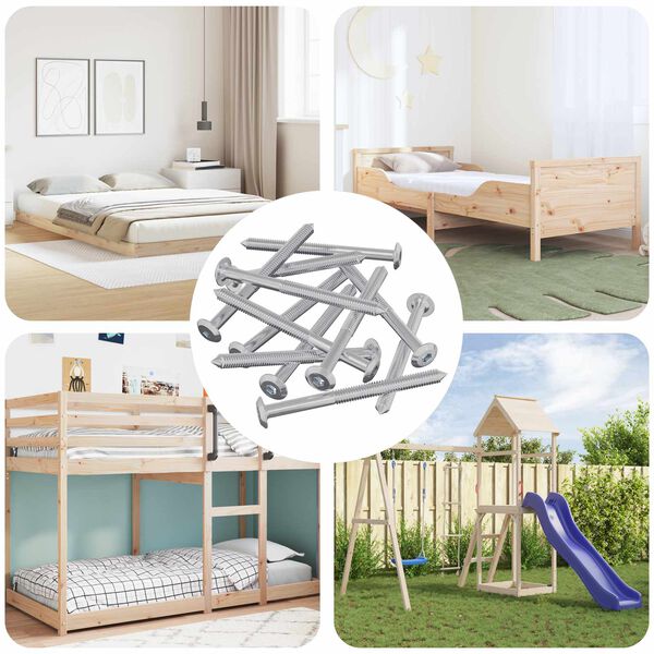 vidaXL H&uacute;sgagnaskr&uacute;fur 1200 pcs Silfur St&aacute;l