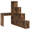 vidaXL Hornskrifbor&eth; Rau&eth;-eik 101,5 x 149,5 x 149,5 cm Samsettur vi&eth;ur