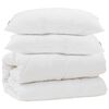 vidaXL R&uacute;mfatasett me&eth; kodda 3 pcs Hv&iacute;tt Mikrof&iacute;ber og d&uacute;nfja&eth;rir