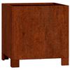vidaXL Gr&oacute;&eth;ursetningu me&eth; f&oacute;tum Rusty 30x30x30 cm Corten St&aacute;l