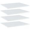 vidaXL B&oacute;kahillur 4 stk. H&aacute;glans Hv&iacute;tar 60x50x1,5 cm Sp&oacute;naplata