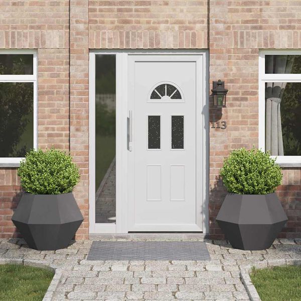 vidaXL Pl&ouml;ntuker 2 pcs Svartur 75 x 75 x 60 cm St&aacute;l